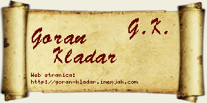 Goran Kladar vizit kartica